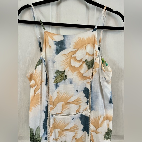 Farm Rio EUC Greenfield Midi Dress Sundress Floral White medium Anthropologie - Picture 11 of 16